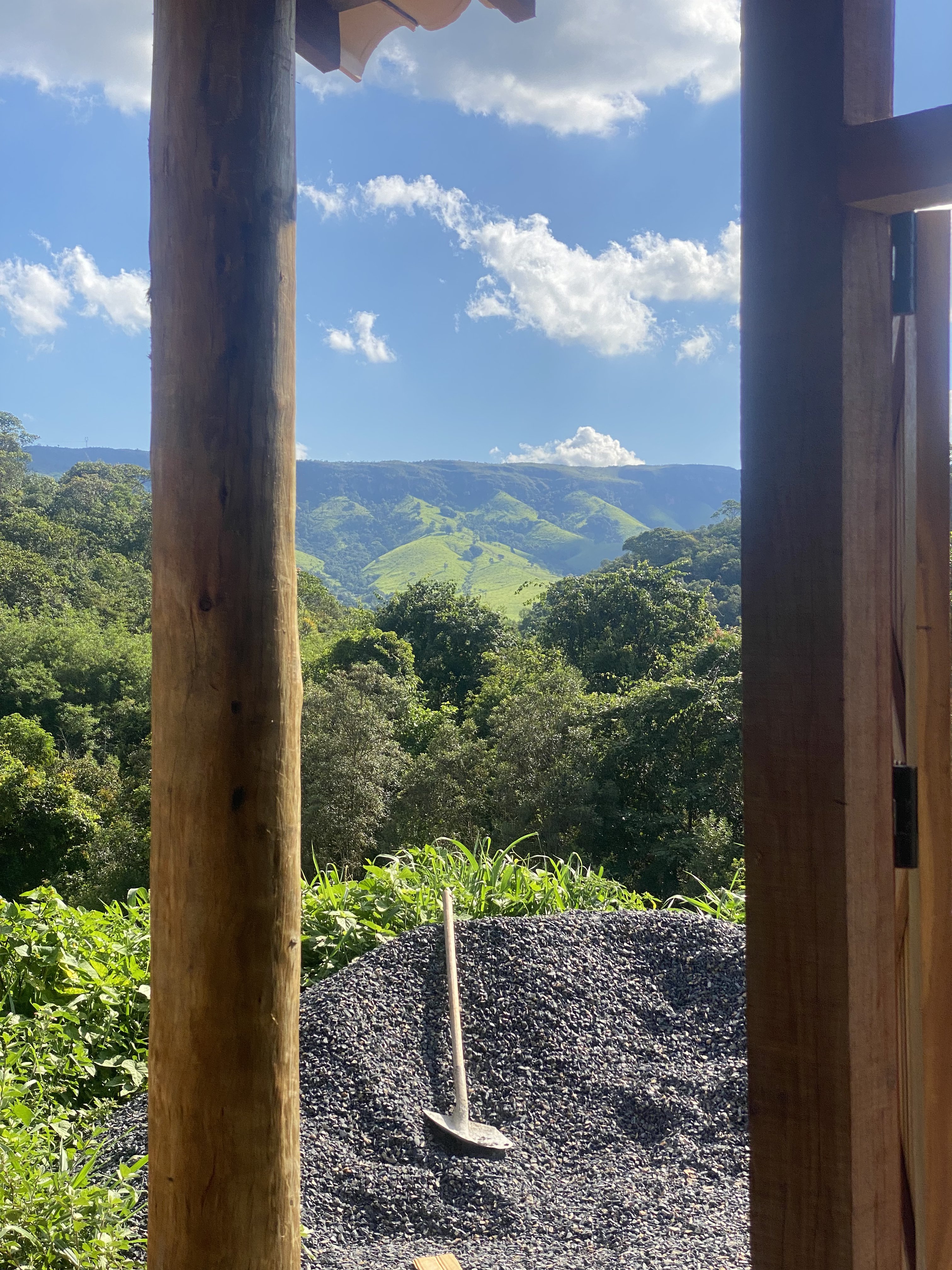 Pickaxe framing the valley